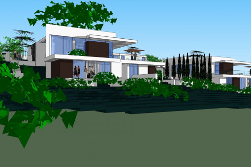 Vista exterior de la villa