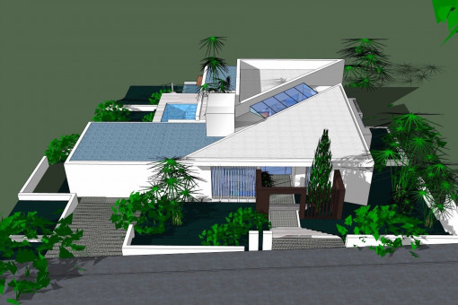 Vista exterior de la villa