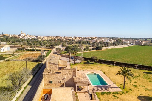 Vista áerea de la finca