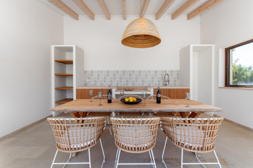 Zona barbacoa cubierta