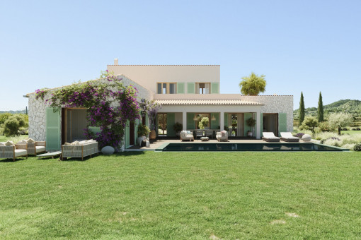 Fantástico proyecto para la construcción de una finca en Sineu con piscina y jardín