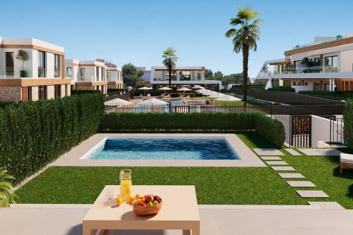 Proyecto residencial de lujo, villas pareadas de 3 dormitorios con piscina en Cala Ratjada