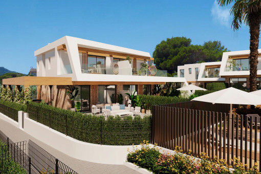 Proyecto residencial de lujo, villas pareadas de 3 dormitorios con piscina en Cala Ratjada