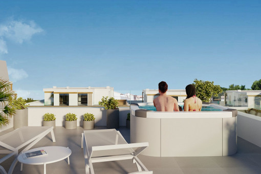 Roof terrace with jacuzzi