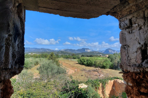 Terreno rústico en Consell con casa de piedra a rehabilitar