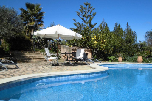 Piscina y terrazas soleadas