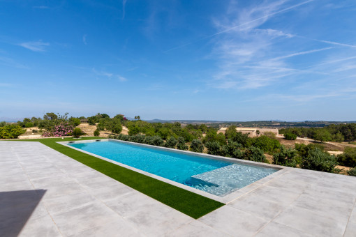Vista y piscina
