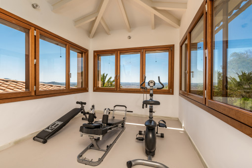 Gimnasio con vistas