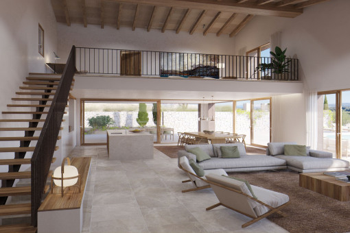 Salón y galería