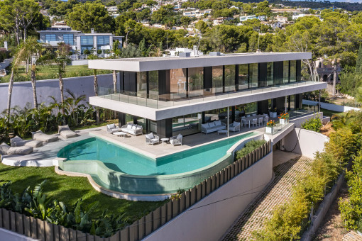 Villa moderna con vistas al mar en Costa d'en Blanes