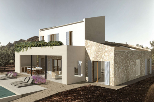 Terraza y piscina