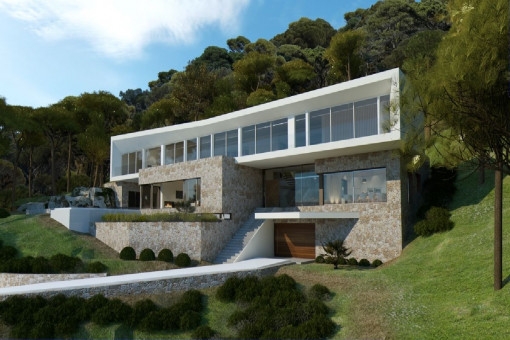 Vista exterior de la villa en Sol de Mallorca