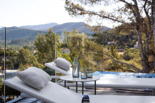 Terraza y piscina