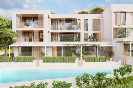 Un hermoso piso de nueva construcción en planta baja con gran jardín en Porto Petro