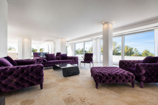 Sala de estar con acceso directo a la terraza