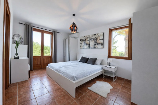 One of five bedrooms