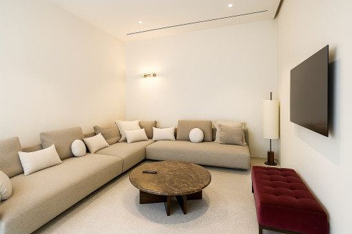 Sala de TV en el nivel de entrada