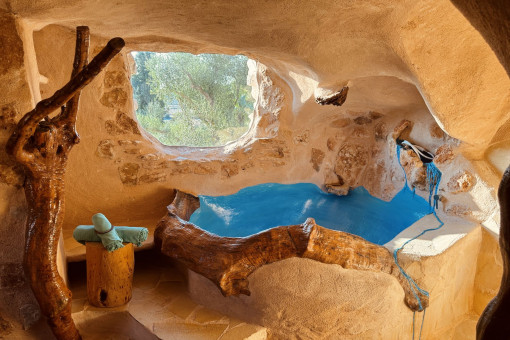 Baño con arquitectura inspirada en la naturaleza