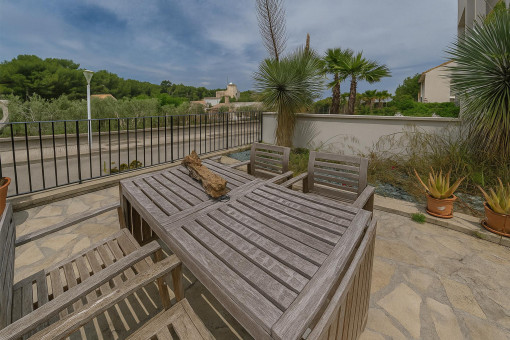 Terraza en la planta baja