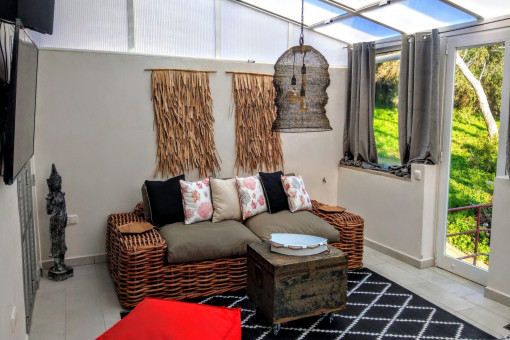 Sala de estar con vistas al jardin Casa 1