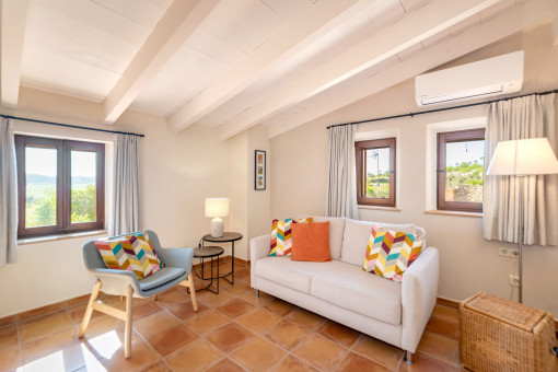 Zona de estar del apartamento de invitados