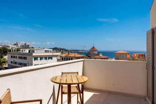 Terraza con vistas al mar
