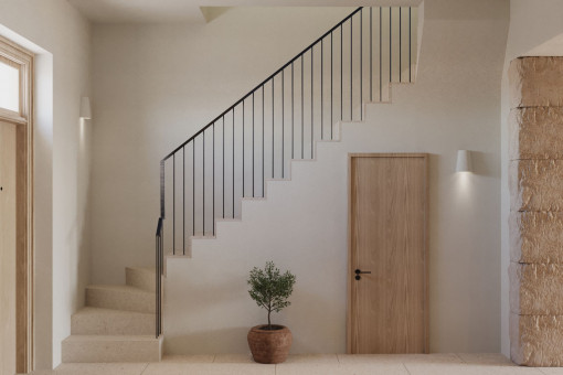 Escalera con detalles refinados