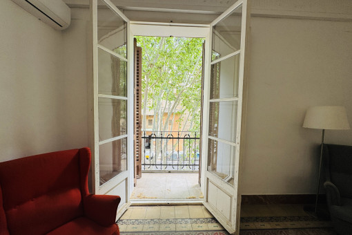 Blick vom französischen Balkon