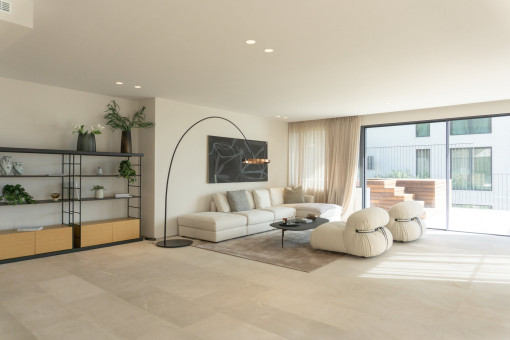 Open plan living space 