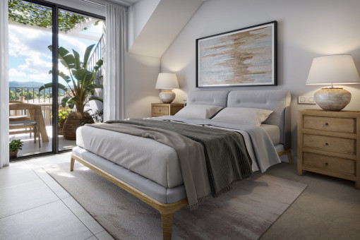 Dormitorio principal con acceso a la terraza