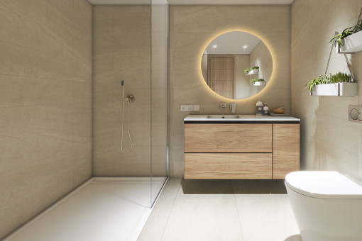 Baño con ducha grande 