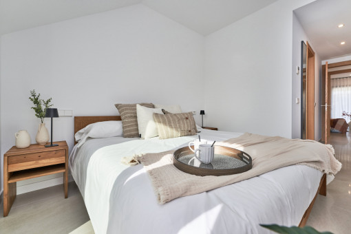 Uno de los tres dormitorios