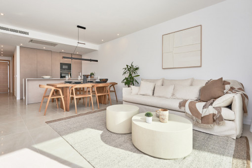 Salón-comedor/cocina con estilo