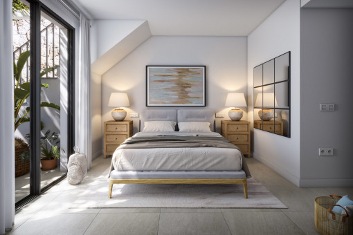 Dormitorio principal con acceso al jardín