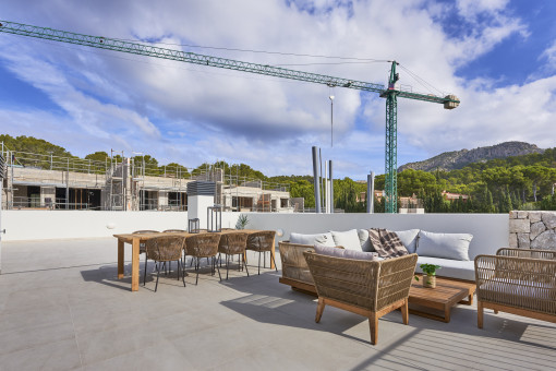 Amplia azotea con vistas a zonas verdes