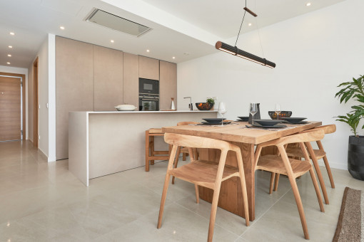 Cocina abierta / zona de comedor