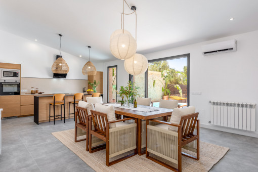 Cocina y comedor moderno