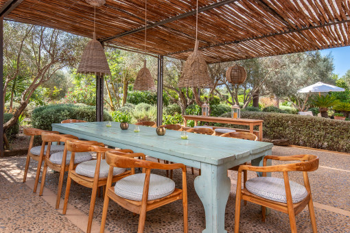 Terraza con vista al jardín