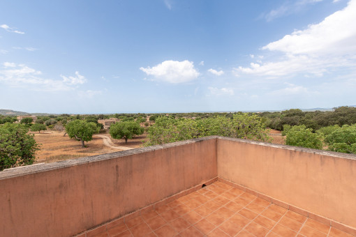 Terraza con vista a la lejanía