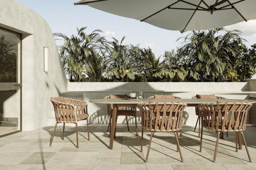 Amplia terraza en la azotea