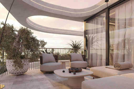 Terraza en la planta de la vivienda