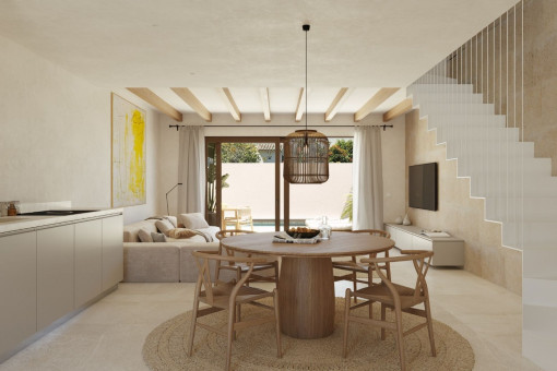 Amplia y luminosa zona de salón-comedor