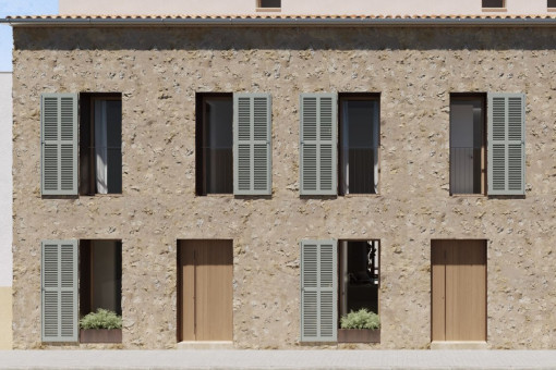 Fachada de la casa (casa A y B)