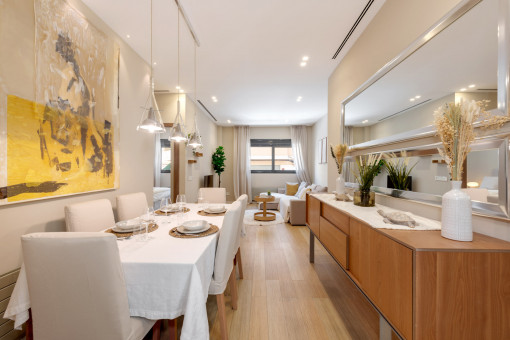 Salón-comedor de planta abierta