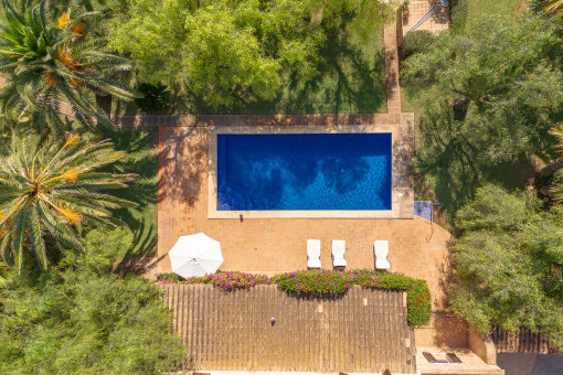 Piscina con solariúm 