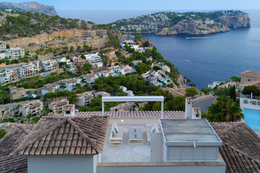 Zona exterior privada para momentos de relax con vistas al mar