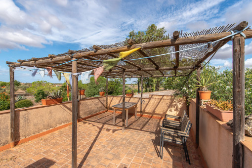 Terraza con vistas a la lejanía