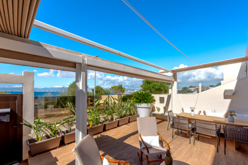 Terraza con markise