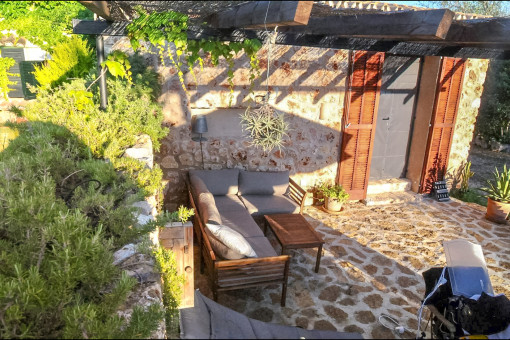 Terraza de la casa de invitados