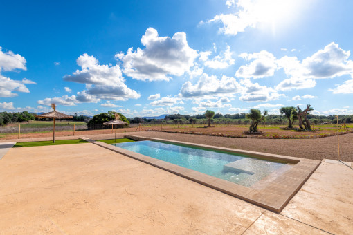 Piscina con agua salada